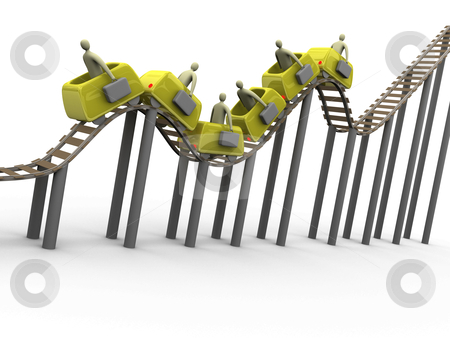 To use this stock image in your creative project, please select the size you need over to the right and click the "Add to Cart" button.
Your downloaded image will come with the Cutcaster watermark removed so don’t worry about the watermark you see on this page. Business Rollercoaster stock photo, Computer generated image - Business Rollercoaster. by Konstantinos Kokkinis