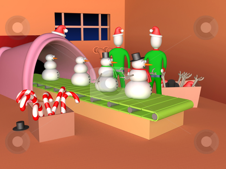 To use this stock image in your creative project, please select the size you need over to the right and click the "Add to Cart" button.
Your downloaded image will come with the Cutcaster watermark removed so don’t worry about the watermark you see on this page. Xmas Factory stock photo, Computer generated image - Xmas Factory. by Konstantinos Kokkinis
