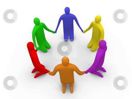 To use this stock image in your creative project, please select the size you need over to the right and click the "Add to Cart" button.
Your downloaded image will come with the Cutcaster watermark removed so don’t worry about the watermark you see on this page. Meditation stock photo, 3d People Sitting In A Circle Holding Hands. by Konstantinos Kokkinis