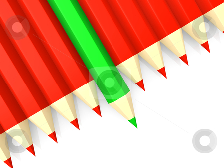 To use this stock image in your creative project, please select the size you need over to the right and click the "Add to Cart" button.
Your downloaded image will come with the Cutcaster watermark removed so don’t worry about the watermark you see on this page. Standing Out stock photo, A row of red pencils and a green pencil standing out. by Konstantinos Kokkinis