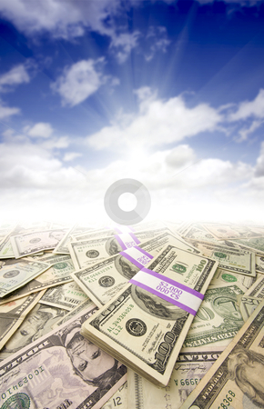 To use this stock image in your creative project, please select the size you need over to the right and click the "Add to Cart" button.
Your downloaded image will come with the Cutcaster watermark removed so don’t worry about the watermark you see on this page. Stacks of Money, Sunburst and Blue Sky stock photo, Stacks of Money Fading Off Into the Horizon with Sunburst and Blue Sky - Pleanty of Copy Space. by Andy Dean