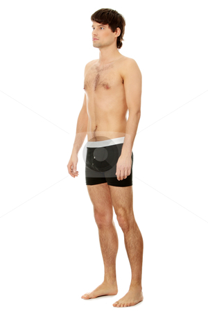 To use this stock image in your creative project, please select the size you need over to the right and click the "Add to Cart" button.
Your downloaded image will come with the Cutcaster watermark removed so don’t worry about the watermark you see on this page. Young man in underwear. stock photo, Young man in underwear. Isolated on white by Piotr_Marcinski