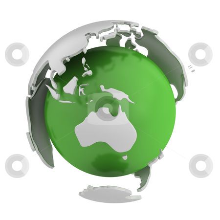 To use this stock image in your creative project, please select the size you need over to the right and click the "Add to Cart" button.
Your downloaded image will come with the Cutcaster watermark removed so don’t worry about the watermark you see on this page. Abstract green globe, Australia part stock photo, Abstract green globe, Australia part isolated on white background by Zelfit