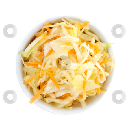 To use this stock image in your creative project, please select the size you need over to the right and click the "Add to Cart" button.
Your downloaded image will come with the Cutcaster watermark removed so don’t worry about the watermark you see on this page. Bowl of coleslaw from above stock photo, Bowl of coleslaw on white background from above by Elena Elisseeva