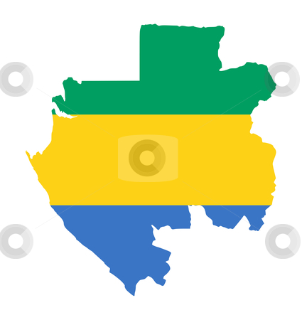 To use this stock image in your creative project, please select the size you need over to the right and click the "Add to Cart" button.
Your downloaded image will come with the Cutcaster watermark removed so don’t worry about the watermark you see on this page. Gabon flag on map stock photo, Illustration of the Gabon flag on map of country; isolated on white background. by Martin Crowdy
