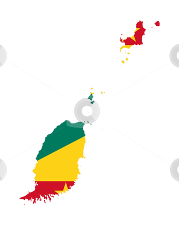 To use this stock image in your creative project, please select the size you need over to the right and click the "Add to Cart" button.
Your downloaded image will come with the Cutcaster watermark removed so don’t worry about the watermark you see on this page. Grenada flag on map stock photo, Illustration of the Grenada flag on map of country; isolated on white background. by Martin Crowdy