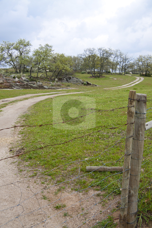 To use this stock image in your creative project, please select the size you need over to the right and click the "Add to Cart" button.
Your downloaded image will come with the Cutcaster watermark removed so don’t worry about the watermark you see on this page. Countryside path stock photo, Countryside path with wired fence by Neonn