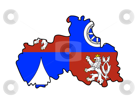To use this stock image in your creative project, please select the size you need over to the right and click the "Add to Cart" button.
Your downloaded image will come with the Cutcaster watermark removed so don’t worry about the watermark you see on this page. Liberec state flag and map stock photo, Flag of Liberec region of Czech Republic on map; isolated on white background. by Martin Crowdy