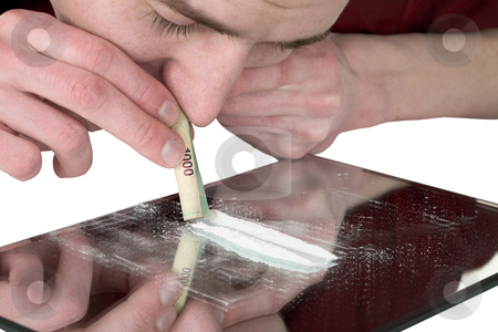 To use this stock image in your creative project, please select the size you need over to the right and click the "Add to Cart" button.
Your downloaded image will come with the Cutcaster watermark removed so don’t worry about the watermark you see on this page. Guy smelling drug stock photo, Guy smelling drug on the white background by Alexey Romanov