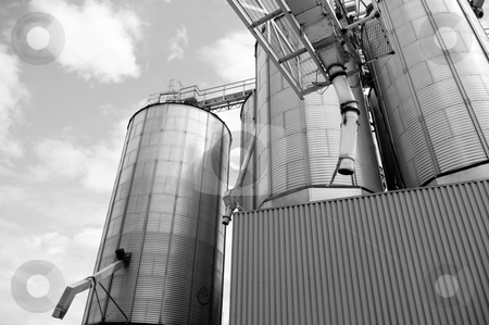 To use this stock image in your creative project, please select the size you need over to the right and click the "Add to Cart" button.
Your downloaded image will come with the Cutcaster watermark removed so don’t worry about the watermark you see on this page. Steel tanks in agriculture storage industry stock photo, commercial containers used in storage of wheat and grain in agriculture by JOSEPH S.L. TAN MATT