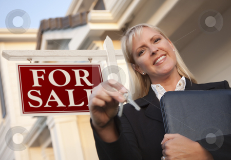 To use this stock image in your creative project, please select the size you need over to the right and click the "Add to Cart" button.
Your downloaded image will come with the Cutcaster watermark removed so don’t worry about the watermark you see on this page. Real Estate Agent with Keys in Front of Sign and House stock photo, Female Real Estate Agent with Keys in Front of Sign and Beautiful House. by Andy Dean