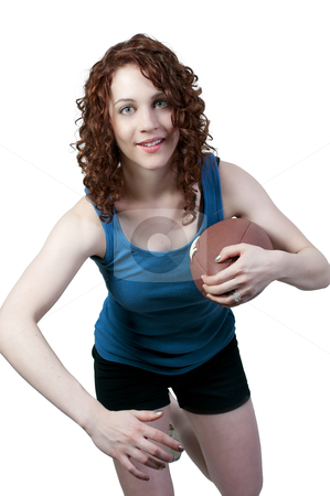 To use this stock image in your creative project, please select the size you need over to the right and click the "Add to Cart" button.
Your downloaded image will come with the Cutcaster watermark removed so don’t worry about the watermark you see on this page. Woman Playing Football stock photo, beautiful young woman playing a game of football running with the ball by Robert Byron
