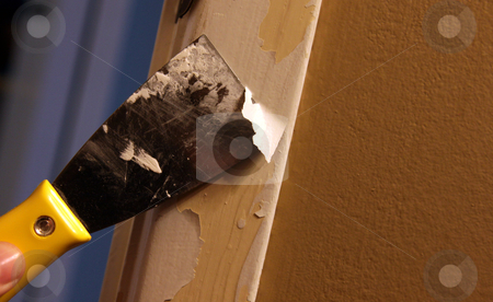 To use this stock image in your creative project, please select the size you need over to the right and click the "Add to Cart" button.
Your downloaded image will come with the Cutcaster watermark removed so don’t worry about the watermark you see on this page. Paint Scrapping stock photo, A close-up of a person stripping paint using a putty knife.
by Chris Hill