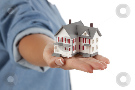 To use this stock image in your creative project, please select the size you need over to the right and click the "Add to Cart" button.
Your downloaded image will come with the Cutcaster watermark removed so don’t worry about the watermark you see on this page. House in Female Hand on White stock photo, Model House in Female Hand Isolated on One Side with a White Background. by Andy Dean