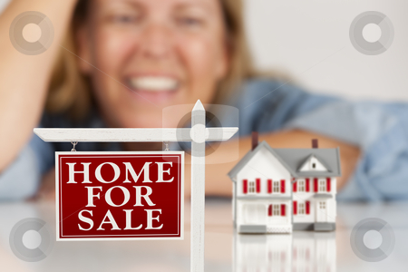 To use this stock image in your creative project, please select the size you need over to the right and click the "Add to Cart" button.
Your downloaded image will come with the Cutcaster watermark removed so don’t worry about the watermark you see on this page. Smiling Woman Behind Real Estate Sign House on a White Surface stock photo, Smiling Woman Leaning on Hands Behind Home For Sale Real Estate Sign and Model House on a White Surface. by Andy Dean