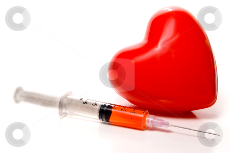 To use this stock image in your creative project, please select the size you need over to the right and click the "Add to Cart" button.
Your downloaded image will come with the Cutcaster watermark removed so don’t worry about the watermark you see on this page. Medical Syringe stock photo, A Medical Syringe and a big red heart. by Robert Byron