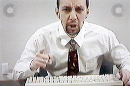 To use this stock image in your creative project, please select the size you need over to the right and click the "Add to Cart" button.
Your downloaded image will come with the Cutcaster watermark removed so don’t worry about the watermark you see on this page. Angry businessman, concept photography stock photo, Video still of angry businessman teleconferencing, concept photography, model released by Bryan Mullennix