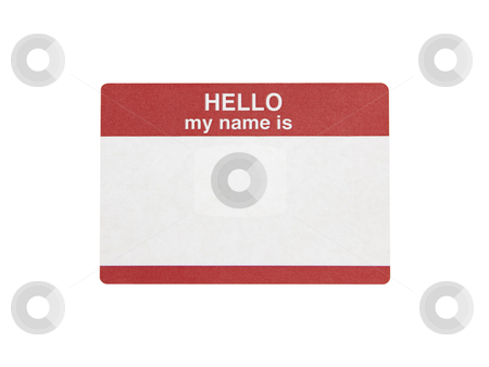 To use this stock image in your creative project, please select the size you need over to the right and click the "Add to Cart" button.
Your downloaded image will come with the Cutcaster watermark removed so don’t worry about the watermark you see on this page. Hello My Name is Sticker - Photo Object stock photo, Hello My Name is Sticker, includes clipping path by Bryan Mullennix
