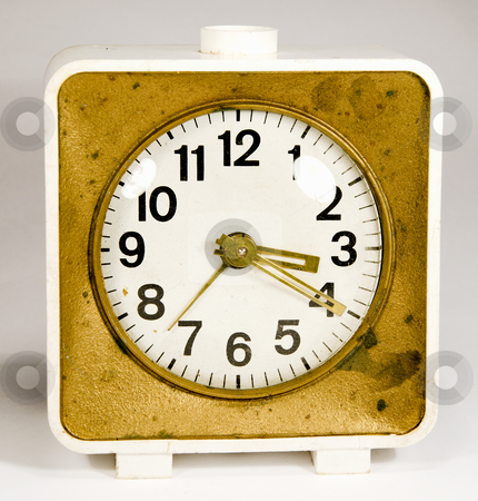 To use this stock image in your creative project, please select the size you need over to the right and click the "Add to Cart" button.
Your downloaded image will come with the Cutcaster watermark removed so don’t worry about the watermark you see on this page. Ancient alarm clock. stock photo, Ancient clock with three arrows showing 3:20. Old white gold alarm clock. by sauletas