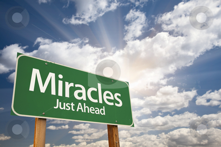 To use this stock image in your creative project, please select the size you need over to the right and click the "Add to Cart" button.
Your downloaded image will come with the Cutcaster watermark removed so don’t worry about the watermark you see on this page. Miracles Green Road Sign Against Clouds stock photo, Miracles Green Road Sign Against Clouds and Sunburst. by Andy Dean