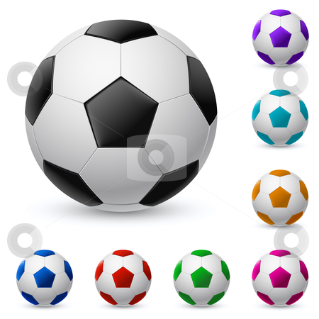 To use this stock image in your creative project, please select the size you need over to the right and click the "Add to Cart" button.
Your downloaded image will come with the Cutcaster watermark removed so don’t worry about the watermark you see on this page. Realistic soccer ball in different colors stock photo, Realistic soccer ball in different colors. Illustration on white background by dvarg