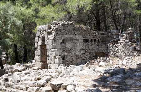 To use this stock image in your creative project, please select the size you need over to the right and click the "Add to Cart" button.
Your downloaded image will come with the Cutcaster watermark removed so don’t worry about the watermark you see on this page. Phaselis stock photo, Ruins in Phaselis, near Antalya, Turkey by Mile Atanasov