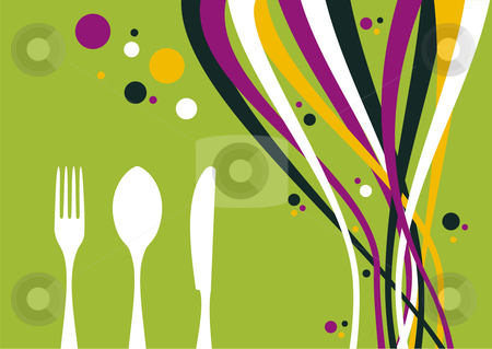To use this stock image in your creative project, please select the size you need over to the right and click the "Add to Cart" button.
Your downloaded image will come with the Cutcaster watermark removed so don’t worry about the watermark you see on this page. Fork, knife and spoon with multicolored waves background stock photo, Spoon, fork, knife and multicolored waves on lime background. Food, restaurant, menu design with cutlery and bubbles silhouettes. Vector file also available. by Cienpies Design