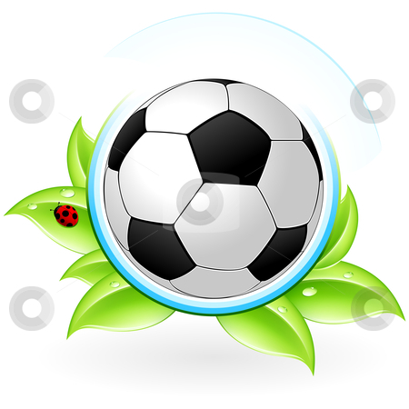To use this stock image in your creative project, please select the size you need over to the right and click the "Add to Cart" button.
Your downloaded image will come with the Cutcaster watermark removed so don’t worry about the watermark you see on this page. Green icon stock photo, Green icon with leaves and football for your design by Vadym Nechyporenko