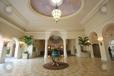 To use this stock image in your creative project, please select the size you need over to the right and click the "Add to Cart" button.
Your downloaded image will come with the Cutcaster watermark removed so don’t worry about the watermark you see on this page. Hotel Lobby stock photo, An interior of a hotel lobby with tile floor. by Lucy Clark