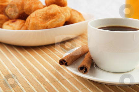 To use this stock image in your creative project, please select the size you need over to the right and click the "Add to Cart" button.
Your downloaded image will come with the Cutcaster watermark removed so don’t worry about the watermark you see on this page. Breakfast coffee and croissants stock photo, Breakfast coffee and croissants on a table on a light background. by Sergey Nivens