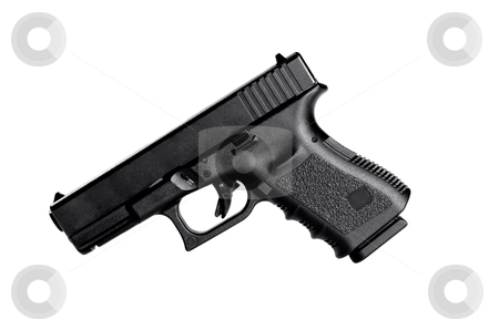 To use this stock image in your creative project, please select the size you need over to the right and click the "Add to Cart" button.
Your downloaded image will come with the Cutcaster watermark removed so don’t worry about the watermark you see on this page. 40 Caliber Hangun stock photo, Image of a 40 caliber handgun on a white background by Greg Blomberg