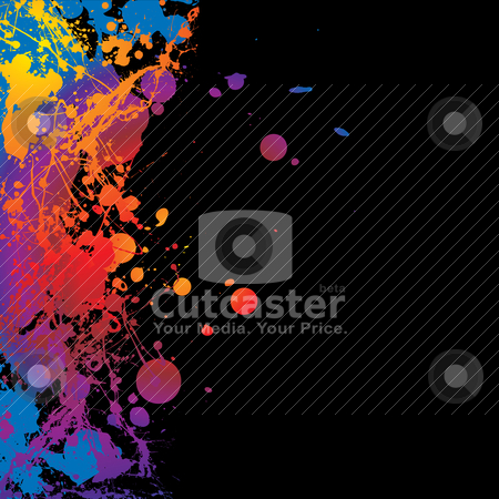 To use this stock image in your creative project, please select the size you need over to the right and click the "Add to Cart" button.
Your downloaded image will come with the Cutcaster watermark removed so don’t worry about the watermark you see on this page. Inky border stock vector clipart, Colourful ink splat background with room to add your own copy by Michael Travers