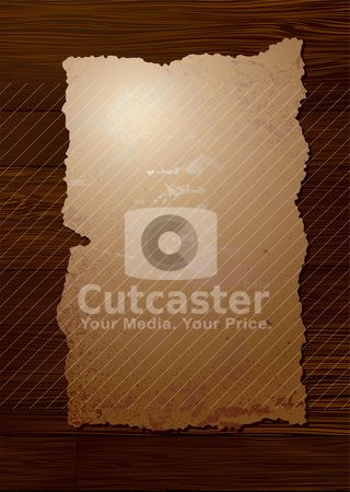 To use this stock image in your creative project, please select the size you need over to the right and click the "Add to Cart" button.
Your downloaded image will come with the Cutcaster watermark removed so don’t worry about the watermark you see on this page. Parchment wood grain stock vector clipart, Piece of worn paper attached to a dark wood background by Michael Travers