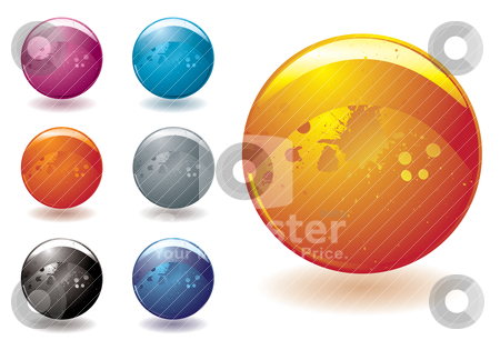 To use this stock image in your creative project, please select the size you need over to the right and click the "Add to Cart" button.
Your downloaded image will come with the Cutcaster watermark removed so don’t worry about the watermark you see on this page. Marble blast stock vector clipart, Collection of seven bright buttons designed for the web by Michael Travers