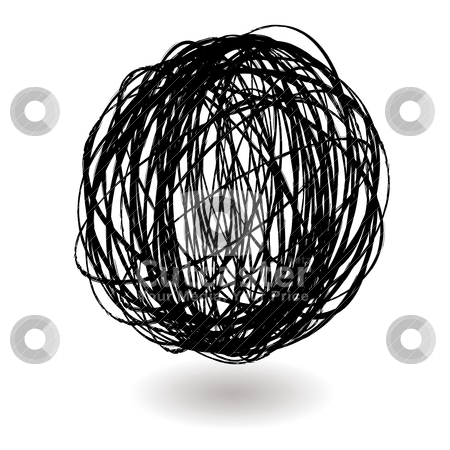 To use this stock image in your creative project, please select the size you need over to the right and click the "Add to Cart" button.
Your downloaded image will come with the Cutcaster watermark removed so don’t worry about the watermark you see on this page. Scribble ball stock vector clipart, Scribble ball icon circle with a drop shadow by Michael Travers