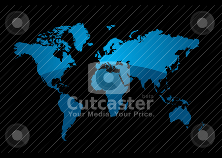 To use this stock image in your creative project, please select the size you need over to the right and click the "Add to Cart" button.
Your downloaded image will come with the Cutcaster watermark removed so don’t worry about the watermark you see on this page. World divide stock vector clipart, World map on a black background with a modern blue gradient by Michael Travers