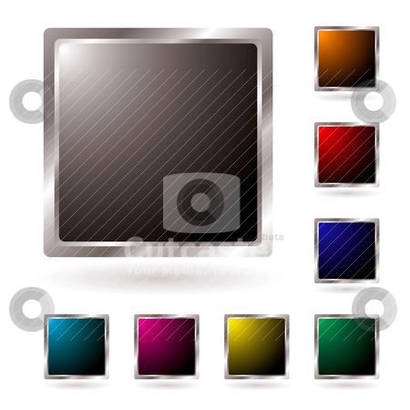 To use this stock image in your creative project, please select the size you need over to the right and click the "Add to Cart" button.
Your downloaded image will come with the Cutcaster watermark removed so don’t worry about the watermark you see on this page. Silver bevel icon stock vector clipart, Collection of silver edged icons with colored centers and shadow by Michael Travers