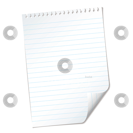 To use this stock image in your creative project, please select the size you need over to the right and click the "Add to Cart" button.
Your downloaded image will come with the Cutcaster watermark removed so don’t worry about the watermark you see on this page. Ripped lined page stock vector clipart, Single piece of White note pad paper with ripped holes by Michael Travers