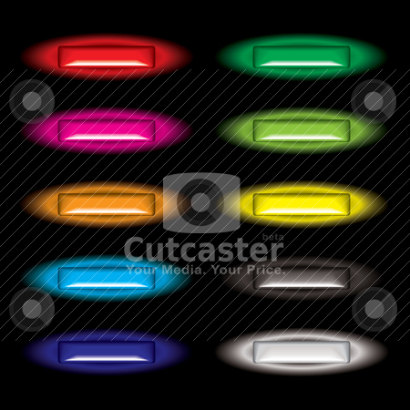 To use this stock image in your creative project, please select the size you need over to the right and click the "Add to Cart" button.
Your downloaded image will come with the Cutcaster watermark removed so don’t worry about the watermark you see on this page. Outer glow button shine stock vector clipart, Collection of gel filled web icon buttons with outer glow by Michael Travers