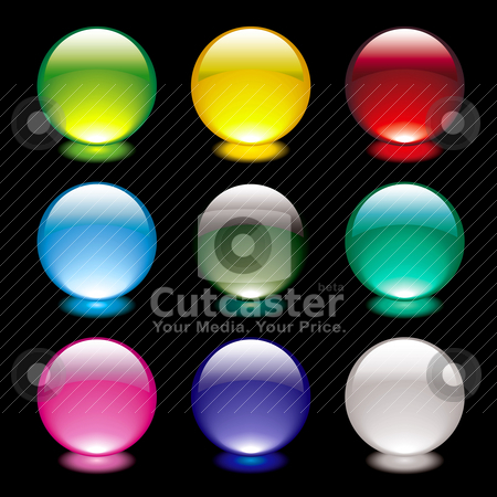To use this stock image in your creative project, please select the size you need over to the right and click the "Add to Cart" button.
Your downloaded image will come with the Cutcaster watermark removed so don’t worry about the watermark you see on this page. Bubble glow circle black stock vector clipart, Colourful bright gel filled icon buttons on black background by Michael Travers