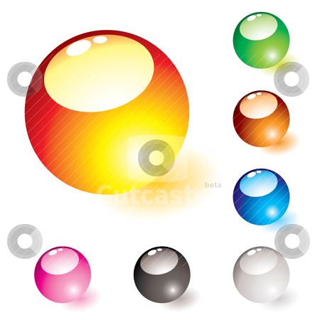To use this stock image in your creative project, please select the size you need over to the right and click the "Add to Cart" button.
Your downloaded image will come with the Cutcaster watermark removed so don’t worry about the watermark you see on this page. Marble shine glow stock vector clipart, Collection of seven glass marbles with light reflection and shadow by Michael Travers