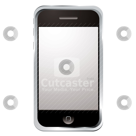 To use this stock image in your creative project, please select the size you need over to the right and click the "Add to Cart" button.
Your downloaded image will come with the Cutcaster watermark removed so don’t worry about the watermark you see on this page. Techno phone silver stock vector clipart, Internet gadget phone with large screen and single button by Michael Travers