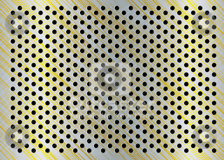 To use this stock image in your creative project, please select the size you need over to the right and click the "Add to Cart" button.
Your downloaded image will come with the Cutcaster watermark removed so don’t worry about the watermark you see on this page. Brushed gold background stock vector clipart, Gold and silver metal background with brushed effect and holes by Michael Travers