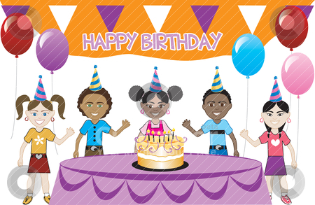 kids party stock vector