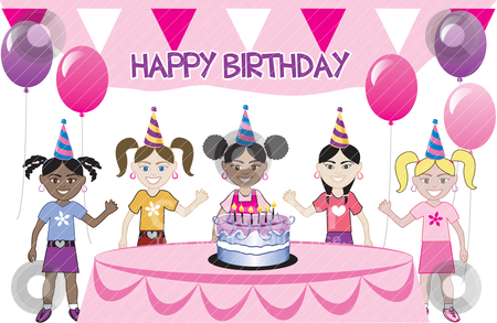 kids party stock vector