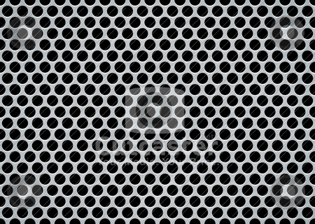 To use this stock image in your creative project, please select the size you need over to the right and click the "Add to Cart" button.
Your downloaded image will come with the Cutcaster watermark removed so don’t worry about the watermark you see on this page. Brushed metal giant stock vector clipart, Brushed metal aluminum background with large holes in mesh pattern by Michael Travers