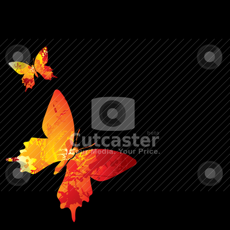To use this stock image in your creative project, please select the size you need over to the right and click the "Add to Cart" button.
Your downloaded image will come with the Cutcaster watermark removed so don’t worry about the watermark you see on this page. Hot butterfly stock vector clipart, Red hot bright butterfly design with room to add your own text by Michael Travers