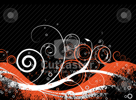 To use this stock image in your creative project, please select the size you need over to the right and click the "Add to Cart" button.
Your downloaded image will come with the Cutcaster watermark removed so don’t worry about the watermark you see on this page. Orange crunch stock vector clipart, Orange and black floral inspired background with space for text by Michael Travers