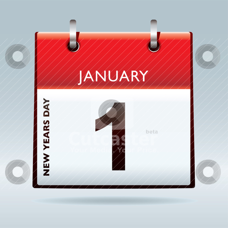 To use this stock image in your creative project, please select the size you need over to the right and click the "Add to Cart" button.
Your downloaded image will come with the Cutcaster watermark removed so don’t worry about the watermark you see on this page. New years eve calendar stock vector clipart, New years day date on calendar with drop shadow by Michael Travers