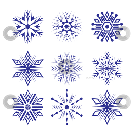 To use this stock image in your creative project, please select the size you need over to the right and click the "Add to Cart" button.
Your downloaded image will come with the Cutcaster watermark removed so don’t worry about the watermark you see on this page. Set of snowflakes stock vector clipart, Set of different blue snowflakes by SelenaMay